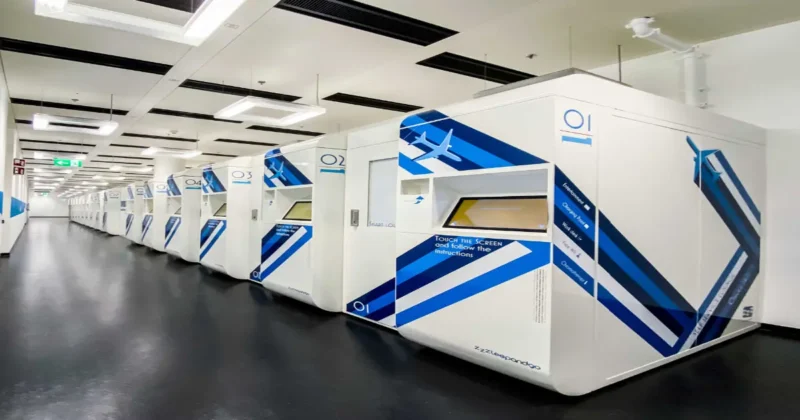 cabinas para dormir en el aeropuerto de viena